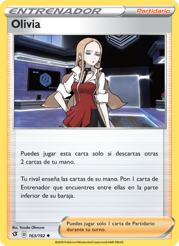 Olivia 163 — Choque Rebelde (Spanish Pokémon TCG card)