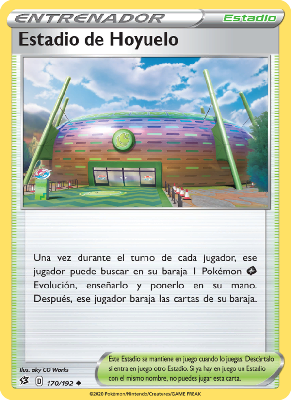 Estadio de Hoyuelo 170 — Choque Rebelde (Spanish Pokémon TCG card)
