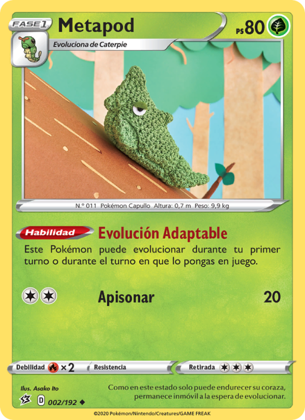 Metapod 2 — Choque Rebelde (Spanish Pokémon TCG card)