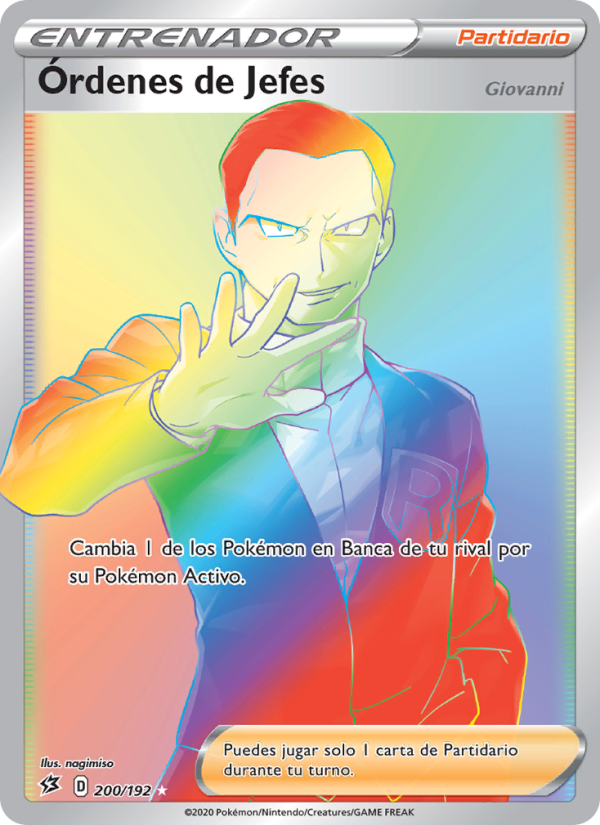 Órdenes de Jefes 200 — Choque Rebelde (Spanish Pokémon TCG card)