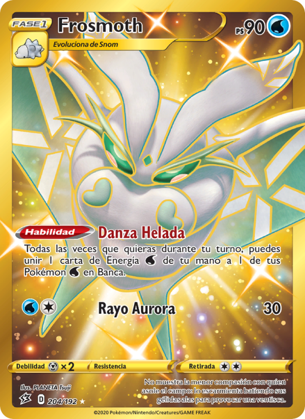 Frosmoth 204 — Choque Rebelde (Spanish Pokémon TCG card)