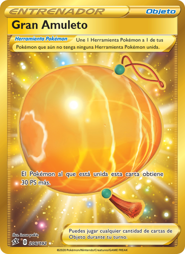 Gran Amuleto 206 — Choque Rebelde (Spanish Pokémon TCG card)