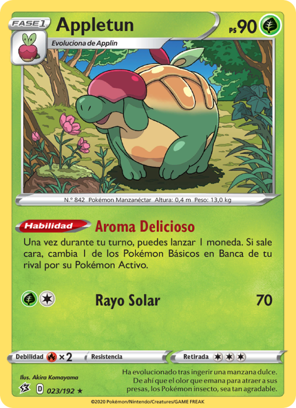 Appletun 23 — Choque Rebelde (Spanish Pokémon TCG card)