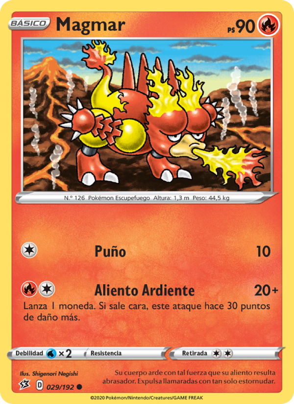 Magmar 29 — Choque Rebelde (Spanish Pokémon TCG card)