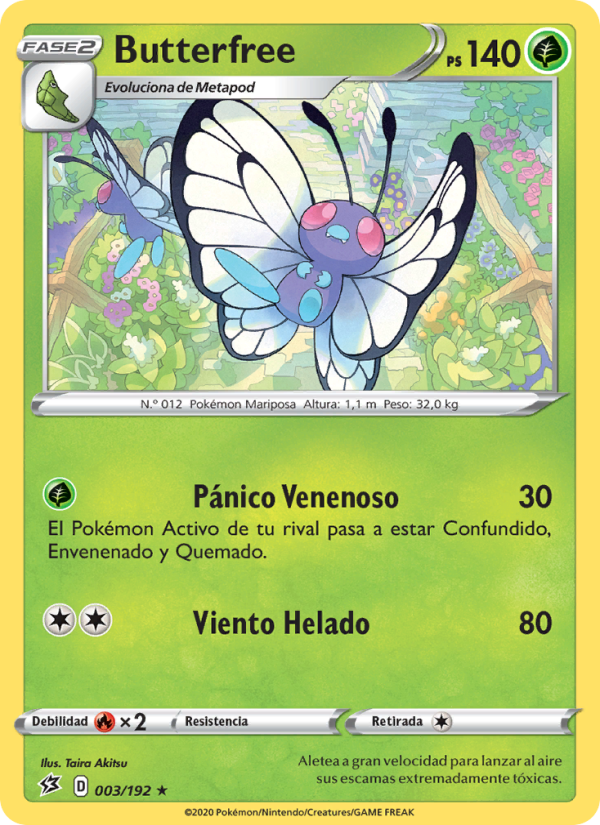 Butterfree 3 — Choque Rebelde (Spanish Pokémon TCG card)