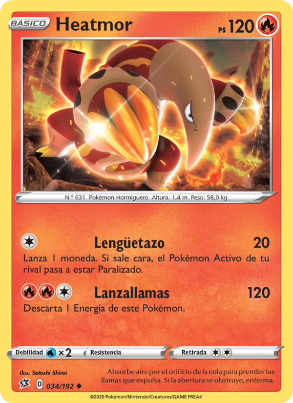 Heatmor 34 — Choque Rebelde (Spanish Pokémon TCG card)