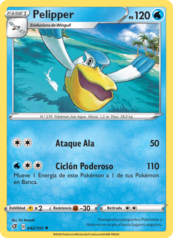 Pelipper 42 — Choque Rebelde (Spanish Pokémon TCG card)