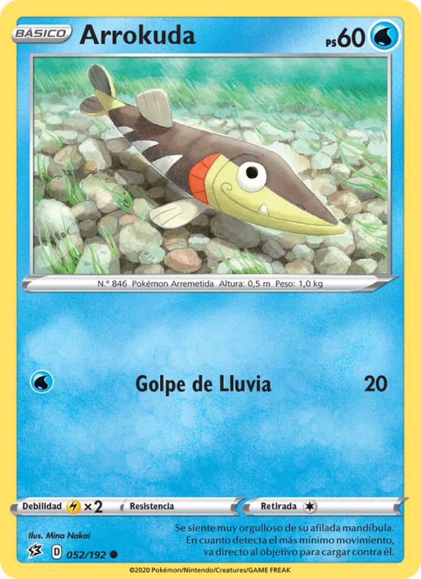 Arrokuda 52 — Choque Rebelde (Spanish Pokémon TCG card)