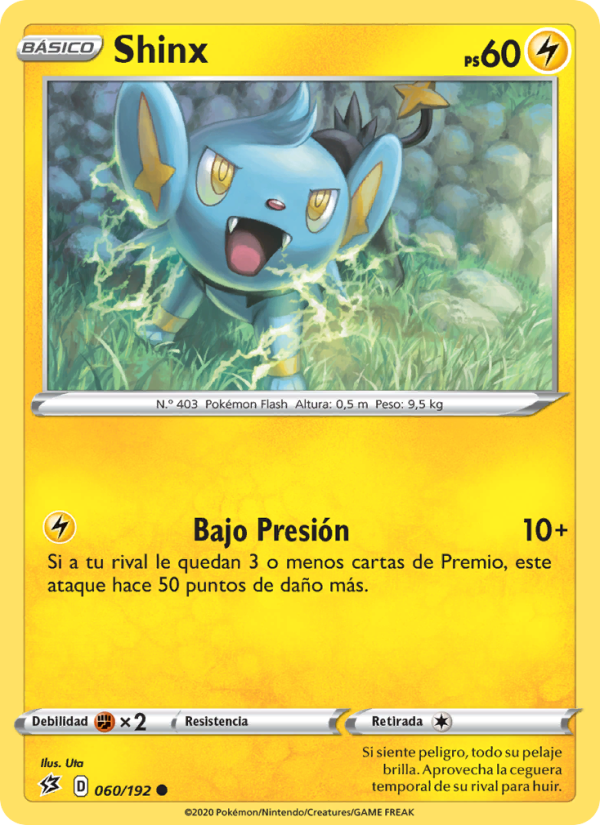 Shinx 60 — Choque Rebelde (Spanish Pokémon TCG card)