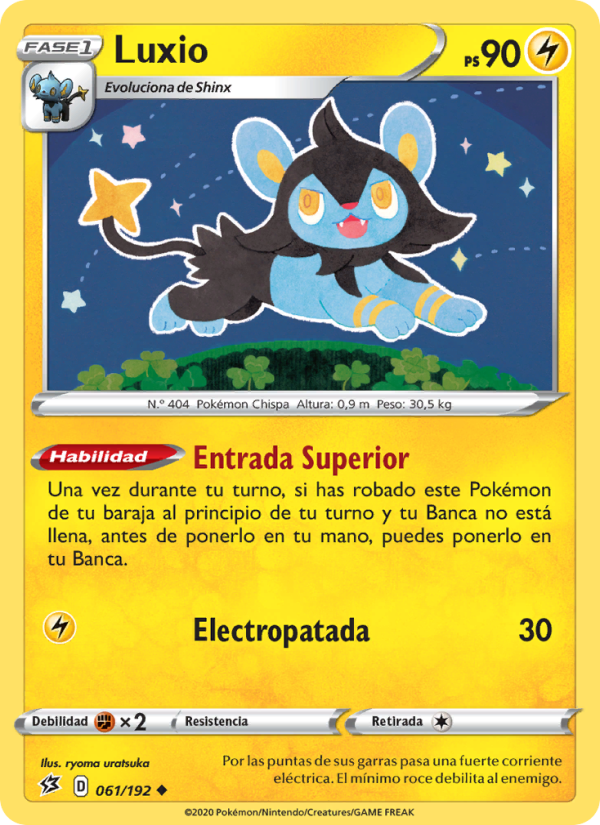 Luxio 61 — Choque Rebelde (Spanish Pokémon TCG card)