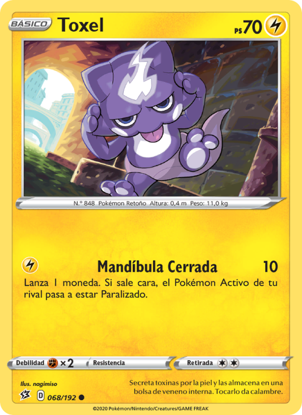 Toxel 68 — Choque Rebelde (Spanish Pokémon TCG card)