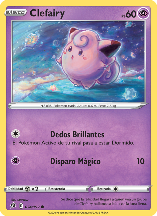 Clefairy 74 — Choque Rebelde (Spanish Pokémon TCG card)
