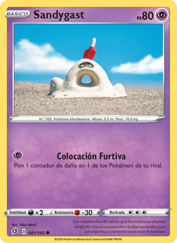 Sandygast 81 — Choque Rebelde (Spanish Pokémon TCG card)
