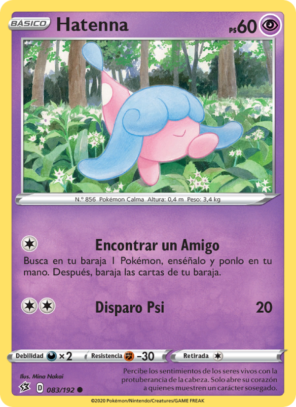 Hatenna 83 — Choque Rebelde (Spanish Pokémon TCG card)