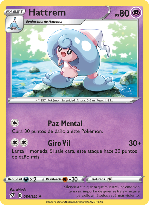 Hattrem 84 — Choque Rebelde (Spanish Pokémon TCG card)