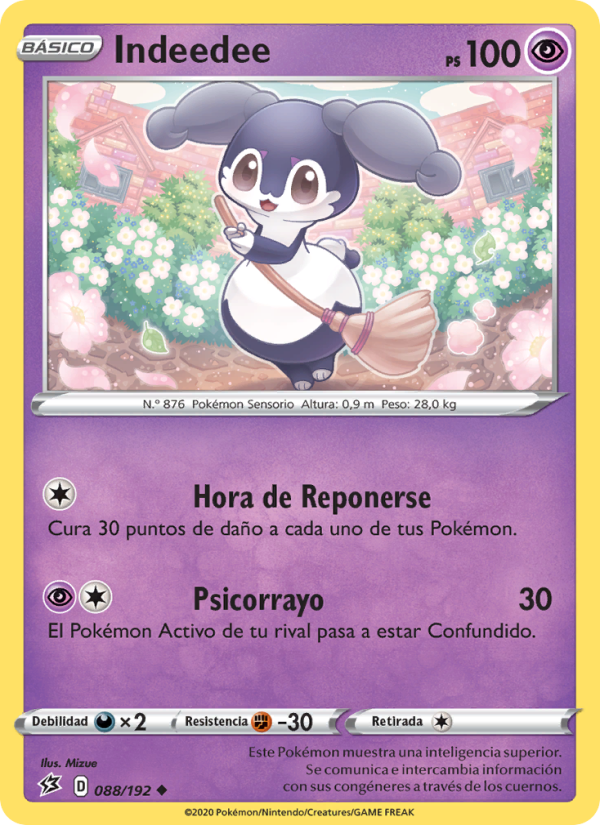 Indeedee 88 — Choque Rebelde (Spanish Pokémon TCG card)