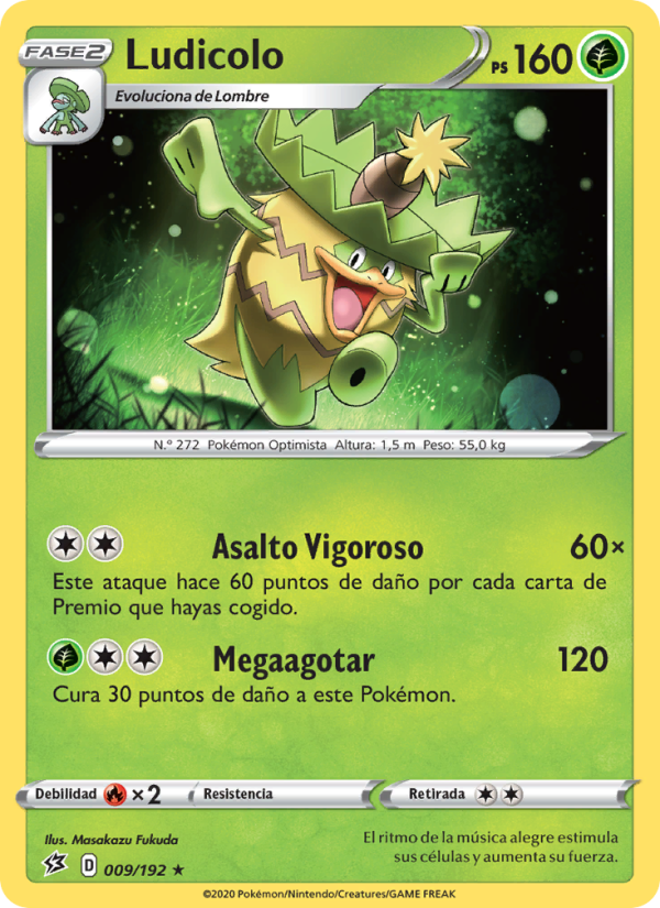 Ludicolo 9 — Choque Rebelde (Spanish Pokémon TCG card)