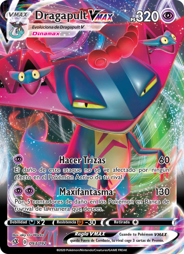 Dragapult VMAX 93 — Choque Rebelde (Spanish Pokémon TCG card)