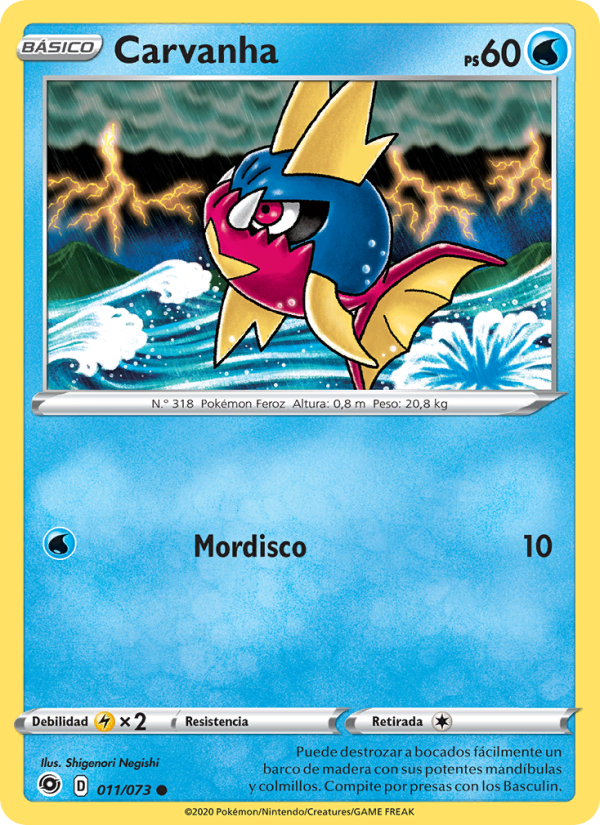 Carvanha 11 — Camino de Campeones (Spanish Pokémon TCG card)
