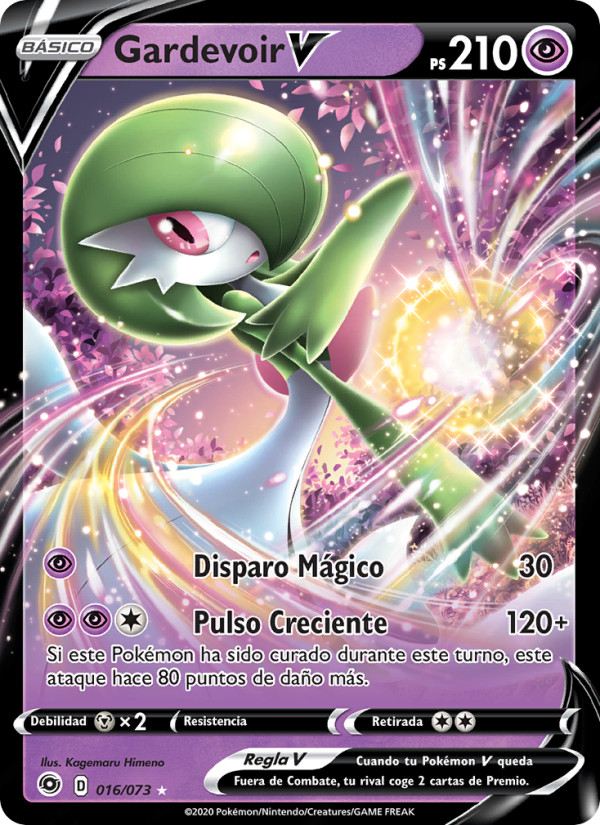 Gardevoir V 16 — Camino de Campeones (Spanish Pokémon TCG card)