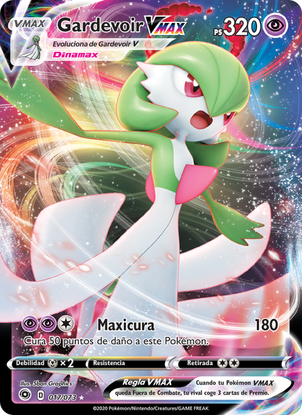 Gardevoir VMAX 17 — Camino de Campeones (Spanish Pokémon TCG card)