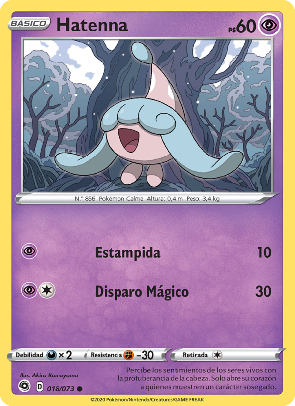 Hatenna 18 — Camino de Campeones (Spanish Pokémon TCG card)