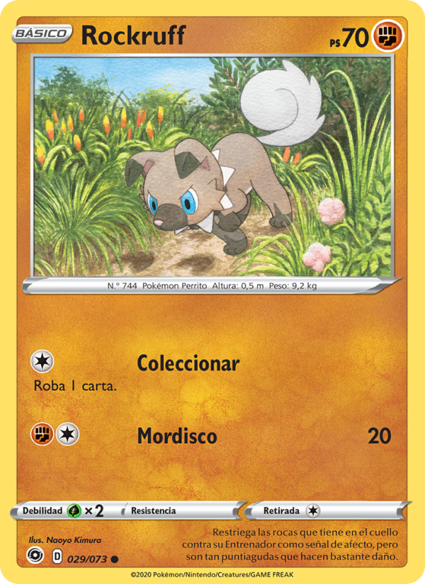 Rockruff 29 — Camino de Campeones (Spanish Pokémon TCG card)