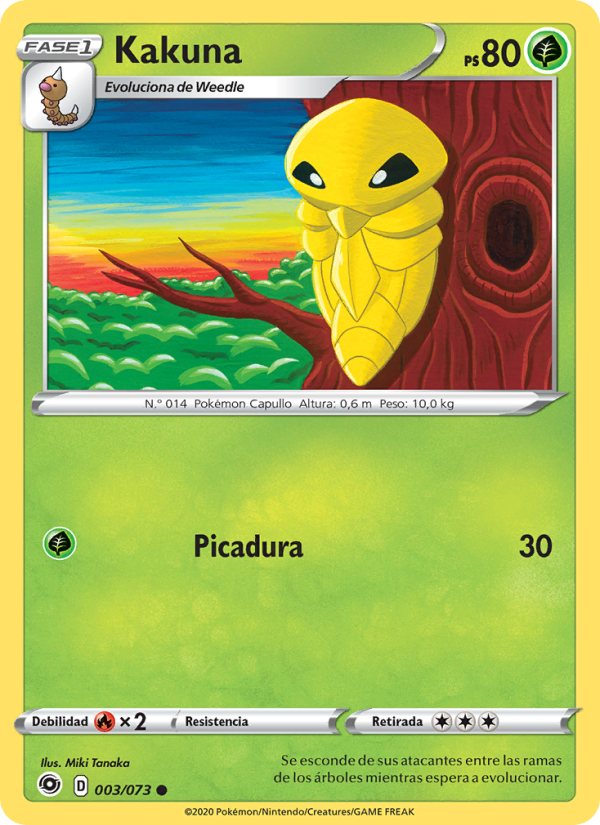 Kakuna 3 — Camino de Campeones (Spanish Pokémon TCG card)
