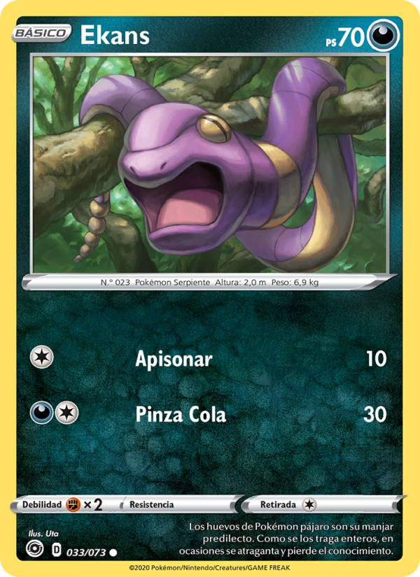 Ekans 33 — Camino de Campeones (Spanish Pokémon TCG card)