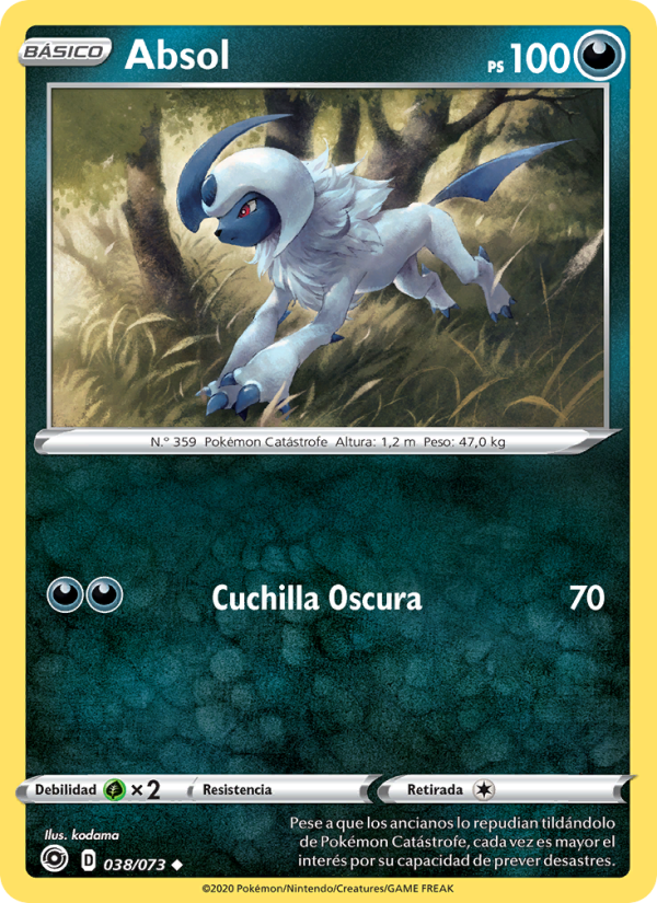 Absol 38 — Camino de Campeones (Spanish Pokémon TCG card)