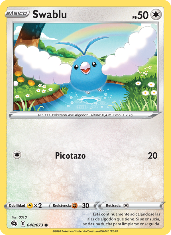 Swablu 48 — Camino de Campeones (Spanish Pokémon TCG card)