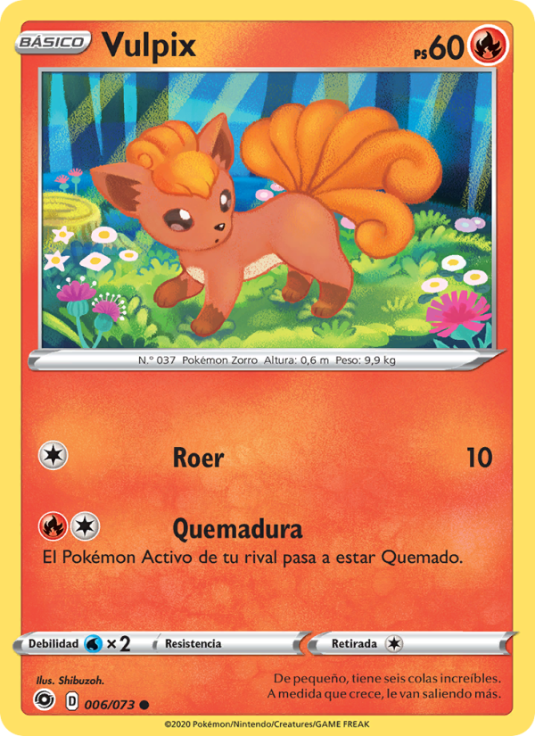 Vulpix 6 — Camino de Campeones (Spanish Pokémon TCG card)