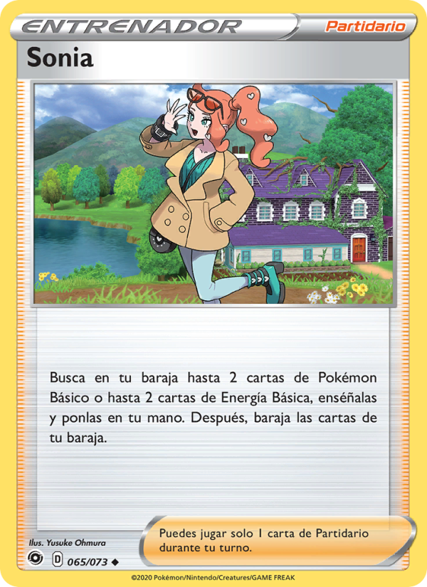 Sonia 65 — Camino de Campeones (Spanish Pokémon TCG card)