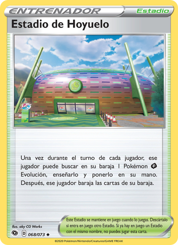 Estadio de Hoyuelo 68 — Camino de Campeones (Spanish Pokémon TCG card)