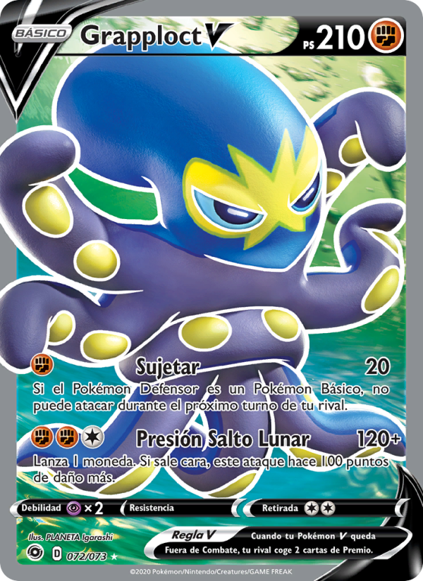 Grapploct V 72 — Camino de Campeones (Spanish Pokémon TCG card)