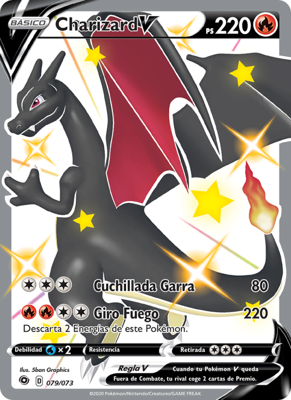 Charizard V 79 — Camino de Campeones (Spanish Pokémon TCG card)