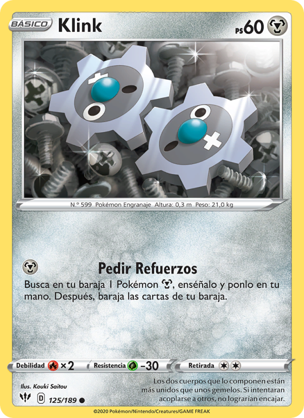 Klink 125 — Oscuridad Incandescente (Spanish Pokémon TCG card)
