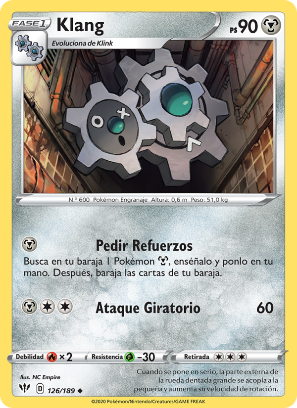 Klang 126 — Oscuridad Incandescente (Spanish Pokémon TCG card)