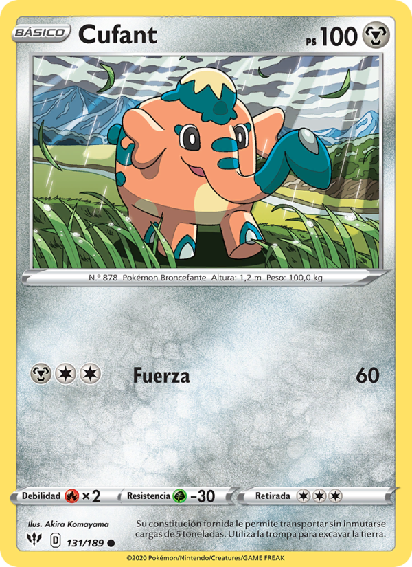 Cufant 131 — Oscuridad Incandescente (Spanish Pokémon TCG card)