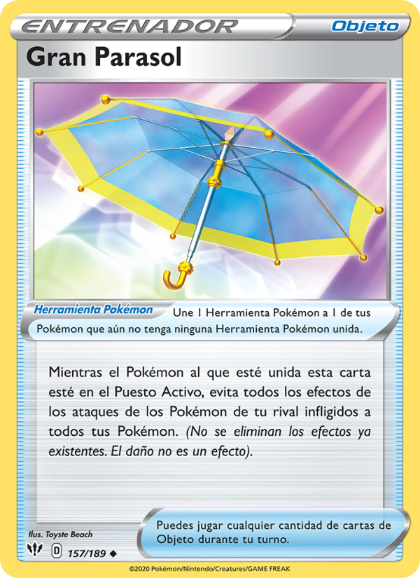 Gran Parasol 157 — Oscuridad Incandescente (Spanish Pokémon TCG card)