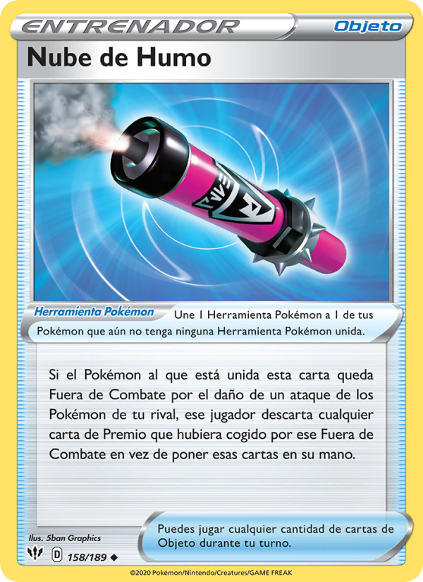 Nube de Humo 158 — Oscuridad Incandescente (Spanish Pokémon TCG card)