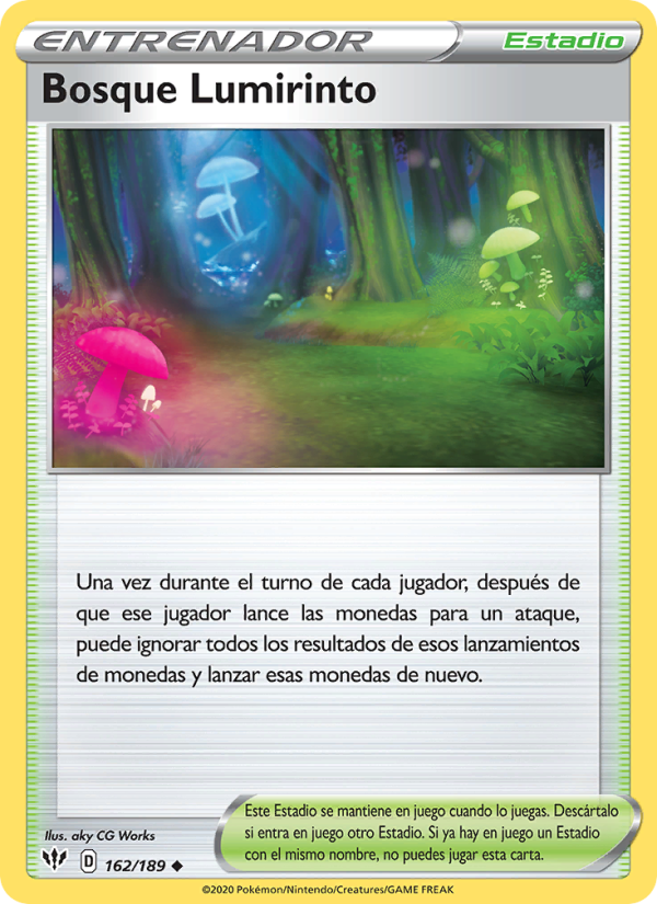 Bosque Lumirinto 162 — Oscuridad Incandescente (Spanish Pokémon TCG card)