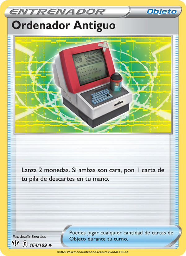 Ordenador Antiguo 164 — Oscuridad Incandescente (Spanish Pokémon TCG card)