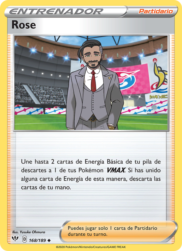 Rose 168 — Oscuridad Incandescente (Spanish Pokémon TCG card)