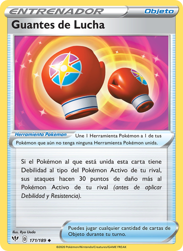 Guantes de Lucha 171 — Oscuridad Incandescente (Spanish Pokémon TCG card)