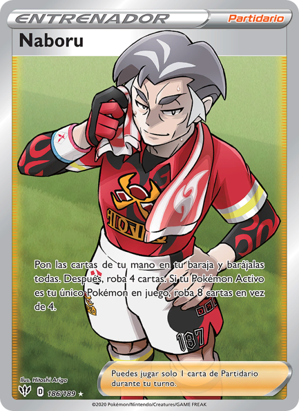 Naboru 186 — Oscuridad Incandescente (Spanish Pokémon TCG card)
