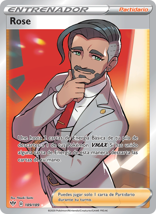 Rose 189 — Oscuridad Incandescente (Spanish Pokémon TCG card)