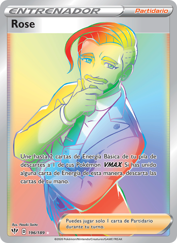 Rose 196 — Oscuridad Incandescente (Spanish Pokémon TCG card)