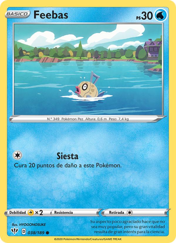 Feebas 38 — Oscuridad Incandescente (Spanish Pokémon TCG card)