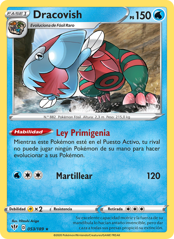 Dracovish 53 — Oscuridad Incandescente (Spanish Pokémon TCG card)